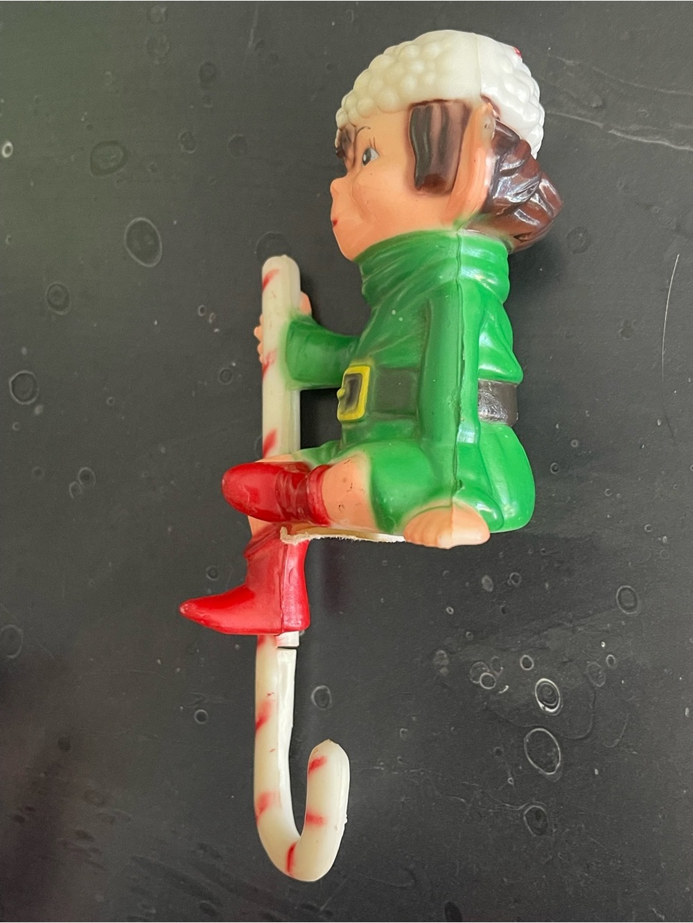 Vintage 1970 stocking hangers Santa and Elf - Picture 13 of 14